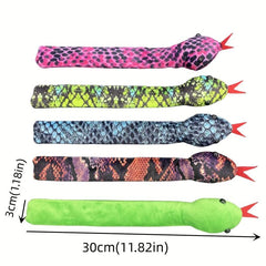 Snake Slap Bracelets Set Reptile Plush Animal Snake Bracelets for Party