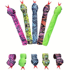 Snake Slap Bracelets Set Reptile Plush Animal Snake Bracelets for Party