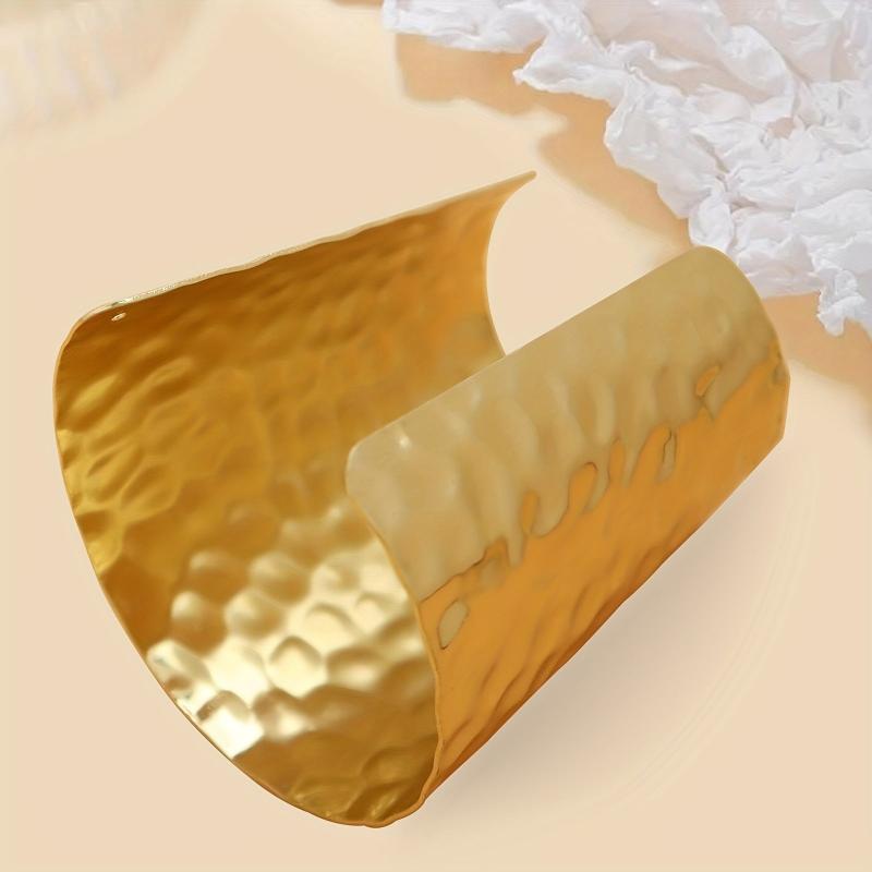 Metal Crash Textured Open Bracelet Bangle Arm Ring Hand Jewelry