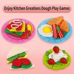 Kids Kitchen Set Play Dough Tools Pretend Cooking Food Play Set 3-8 Years Old