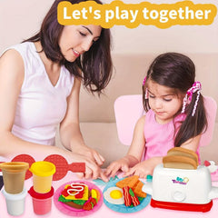 Kids Kitchen Set Play Dough Tools Pretend Cooking Food Play Set 3-8 Years Old