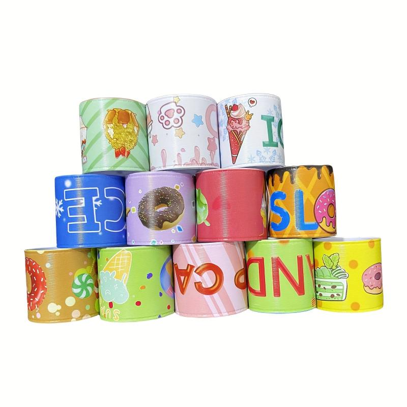12pcs Donut Party Gift Slap Bracelet for Kids Girls