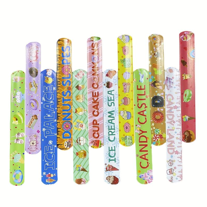 12pcs Donut Party Gift Slap Bracelet for Kids Girls