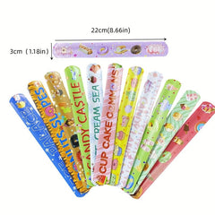 12pcs Donut Party Gift Slap Bracelet for Kids Girls