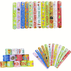 12pcs Donut Party Gift Slap Bracelet for Kids Girls