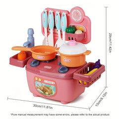 Kids DIY Kitchen Toy Set with Simulated Water and Utensils
