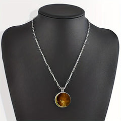 Moon Crystal Bead Pendant Necklace For Men And Women