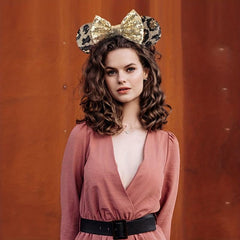 Mouse Ears Headbands Bows Party Princess Decoration For Girls