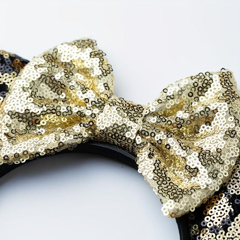 Mouse Ears Headbands Bows Party Princess Decoration For Girls