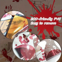 12 Sheets Halloween Bloody Window Stickers Scary Hand Foot Blood Stains