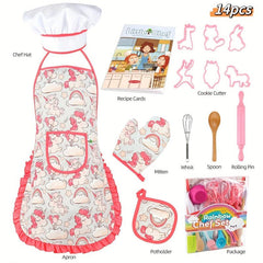 Kids Kitchen Utensil Set - Chef Play Set for Pretend Play Cooking