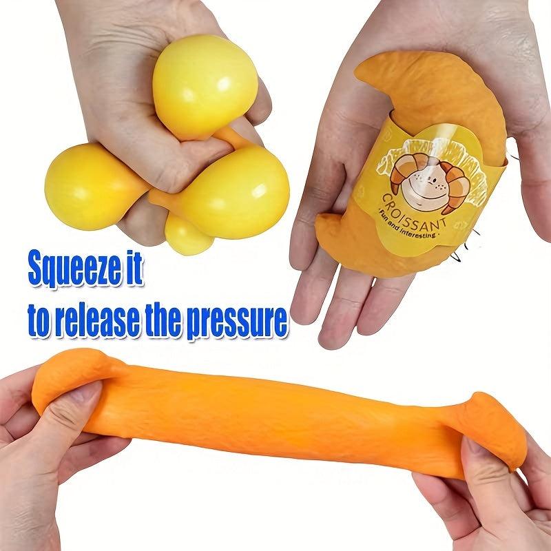 6pcs Large Soft Bun Burger Toys Set Adorable Peach Unzip Toys