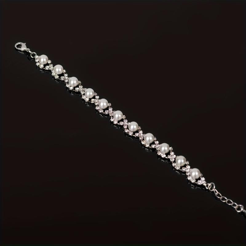 Bridal Banquet Jewelry Pearl Diamond Bracelet
