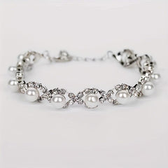 Bridal Banquet Jewelry Pearl Diamond Bracelet