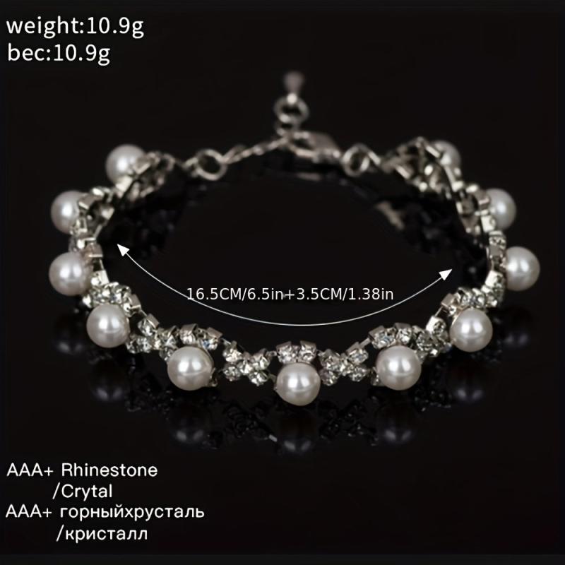 Bridal Banquet Jewelry Pearl Diamond Bracelet