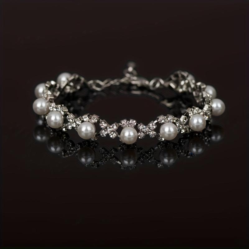 Bridal Banquet Jewelry Pearl Diamond Bracelet