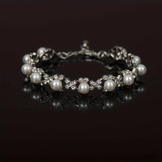 Bridal Banquet Jewelry Pearl Diamond Bracelet