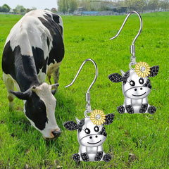 Cow Earrings Women Girls Birthday Christmas
