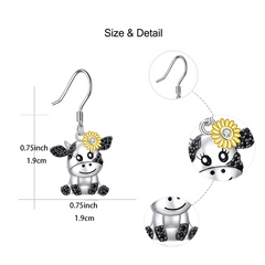 Cow Earrings Women Girls Birthday Christmas