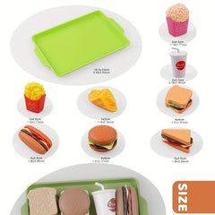 8pcs Kitchen Toy Set Simulation Food Hamburger Fries Sandwich