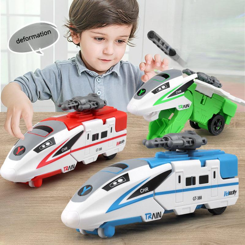 Deformable Train Toys Collision Cars Inertia Locomotives Boys' Toys