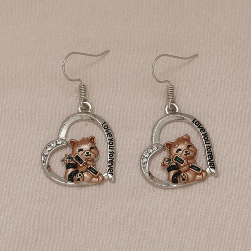 Panda Love Heart Earrings Women Girls Birthday Christmas