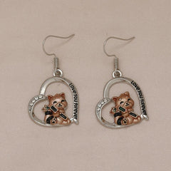 Panda Love Heart Earrings Women Girls Birthday Christmas