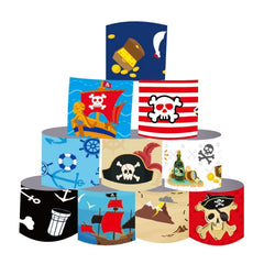 12 Pirate Party Pattern Bracelets for Kids Nautical Treasure Map Theme