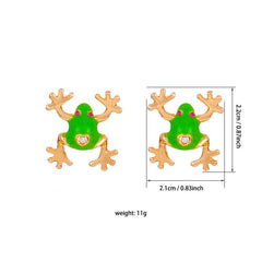 Cartoon Animal Frog Alloy Earring Studs