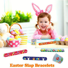 12pcs Easter Slap Bracelet Party Favor Toys, Children's Easter Party Favors