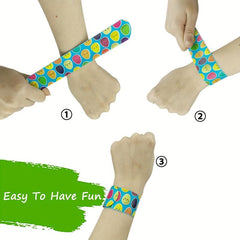 12pcs Easter Slap Bracelet Party Favor Toys, Children's Easter Party Favors