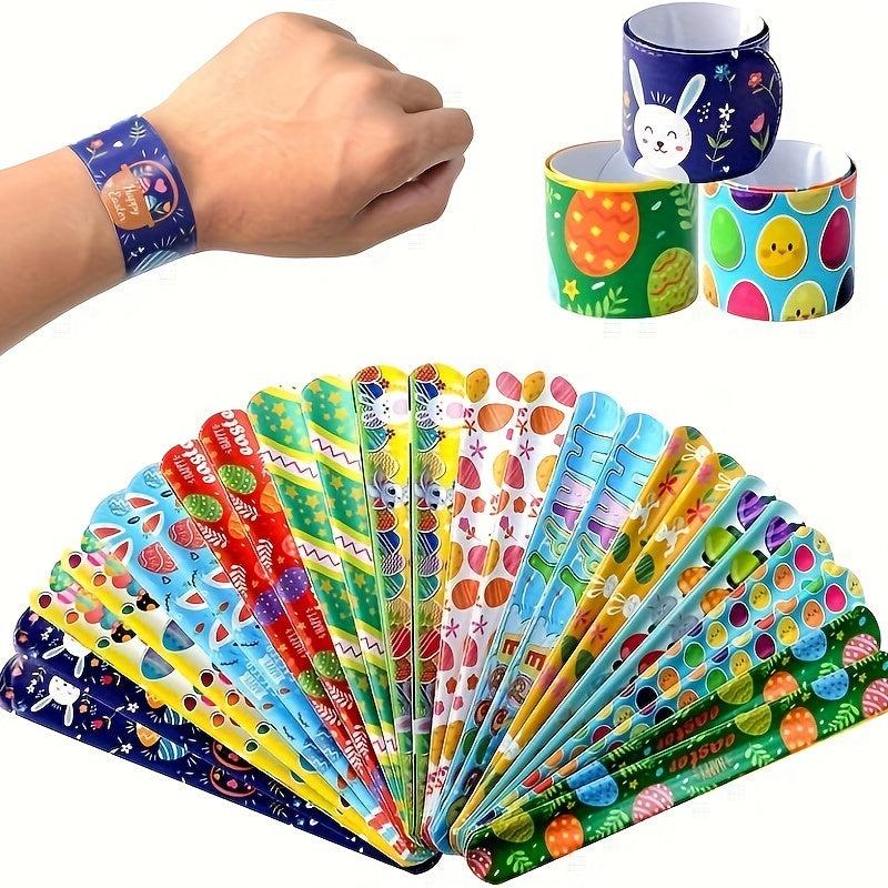12pcs Easter Slap Bracelet Party Favor Toys, Children's Easter Party Favors