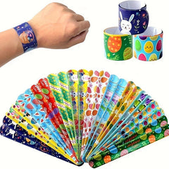 12pcs Easter Slap Bracelet Party Favor Toys, Children's Easter Party Favors