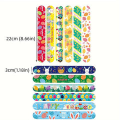 12pcs Easter Slap Bracelet Party Favor Toys, Children's Easter Party Favors