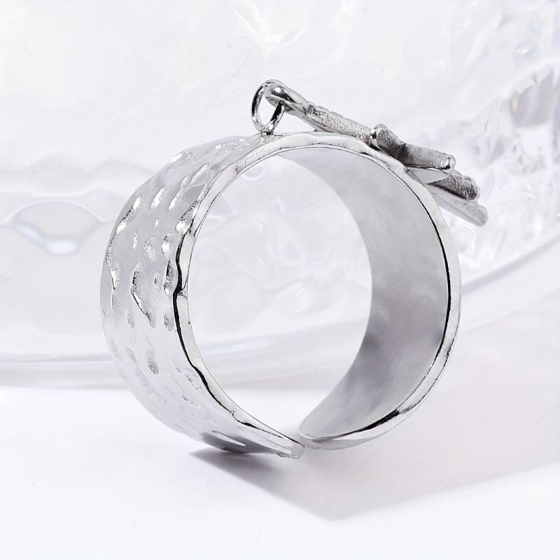 Steel Star Pendant Vintage Classic Ring for Party Jewelry