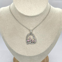 Corgi Heart Pendant Necklace Cartoon Animal Jewelry Gift