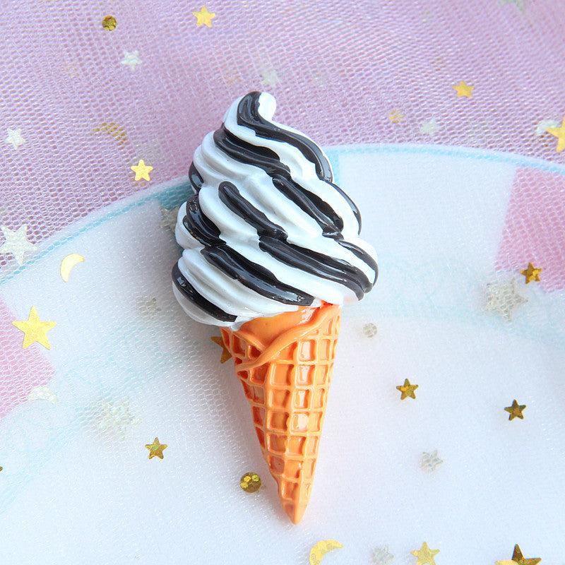 Ice Cream Cone Fridge Sticker DIY Resin Accessories