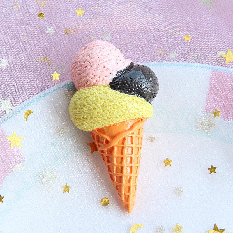 Ice Cream Cone Fridge Sticker DIY Resin Accessories