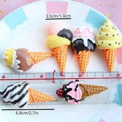 Ice Cream Cone Fridge Sticker DIY Resin Accessories