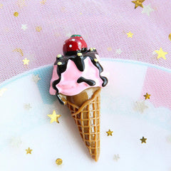 Ice Cream Cone Fridge Sticker DIY Resin Accessories