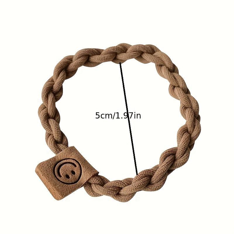 5pcs Smile Face High Elastic Head Rope Hair Band Hair Accessories