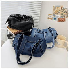 Kids Denim Crossbody Bag Boys Girls Canvas Shoulder Bag