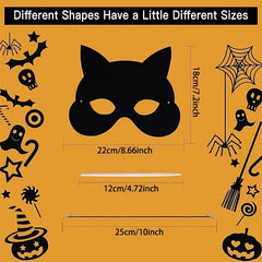 Rainbow Scratch Art Masks Kit - Halloween Party Favors - 24PCS Bulk Decorations