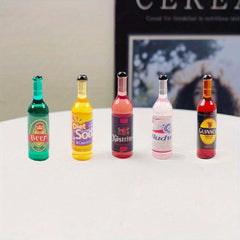 Simulation Food Play Model Mini Small Wine Beer Bottle Micro Landscape Scene