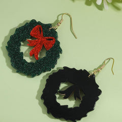 Christmas Bow Women's Dangle Earrings