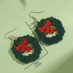 Christmas Bow Women's Dangle Earrings