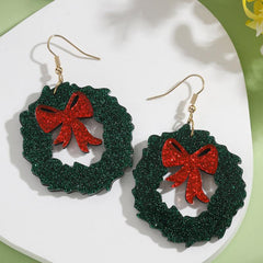Christmas Bow Women's Dangle Earrings
