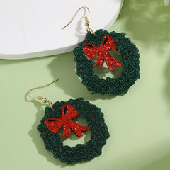 Christmas Bow Women's Dangle Earrings