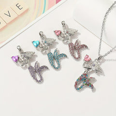 Magical Mermaid Heart Pendant Necklace for Kids