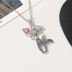 Magical Mermaid Heart Pendant Necklace for Kids